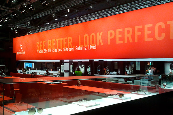 Rodenstock Messestand Technische Planung Technische Leitung Winzinger Muenchen